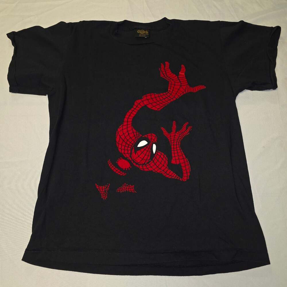 Vintage 1990s Marvel Comics Spider-Man Flocked Changes Single Stitch T-Shirt